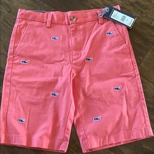 Boys vineyard vines breaker red shorts size 14 NWT